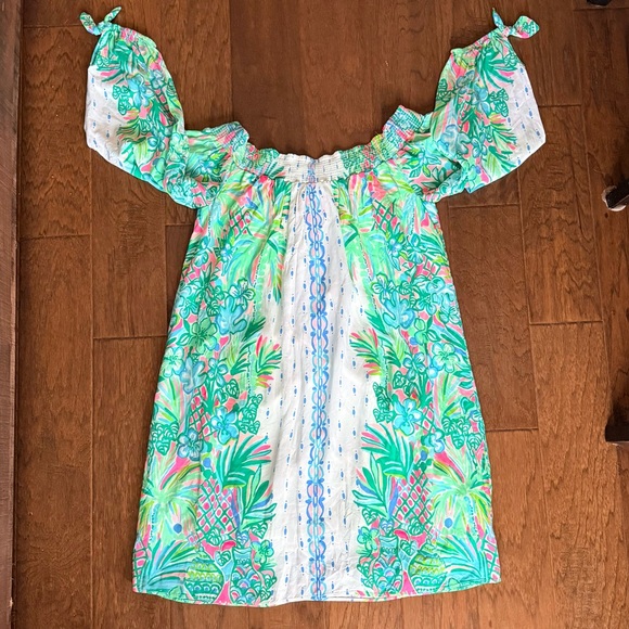 Lilly Pulitzer Maryellen off the Shoulder Dress - Picture 3 of 13